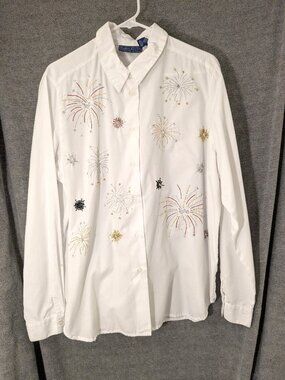 Vintage Karen Scott 2000 New Year's Eve Blouse XL